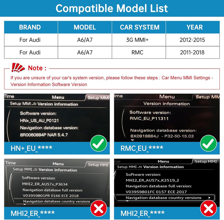 Autoradio 10,25 Zoll Touchscreen mit kabellosem Carplay &amp; Android Auto für 2011–2018 Audi A6 A7 mit