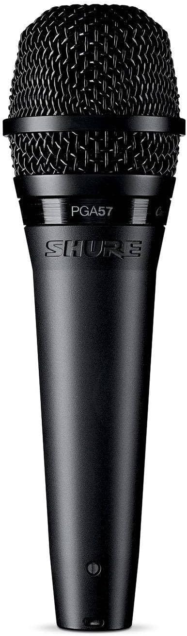 Shure PGA57 Dynamisches Instrumentenmikrofon mit Nierencharakteristik, inkl. XLR-Kabel Schwarz PGA57
