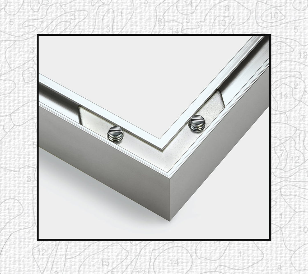 Schipper 605260767 Malen nach Zahlen, Alurahmen Triptychon 50 x 80 cm, Silber matt ohne Glas für Ihr