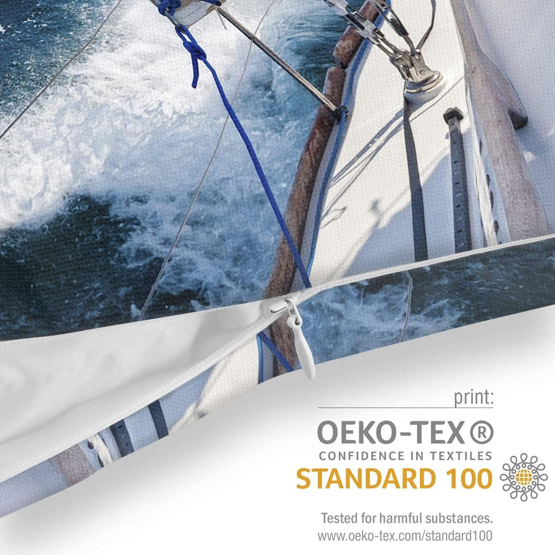 VOID Segelboot Segeln Kissenbezug Kissenhülle Sofakissen Kissen Deko Outdoor-Kissen Dekokissen, Kiss