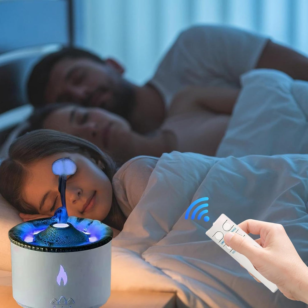 Vulkan-Luftbefeuchter Flammen Aroma Diffusor, 360ML Volcano-Diffuser Luftbefeuchter Schlafzimmer,Gro