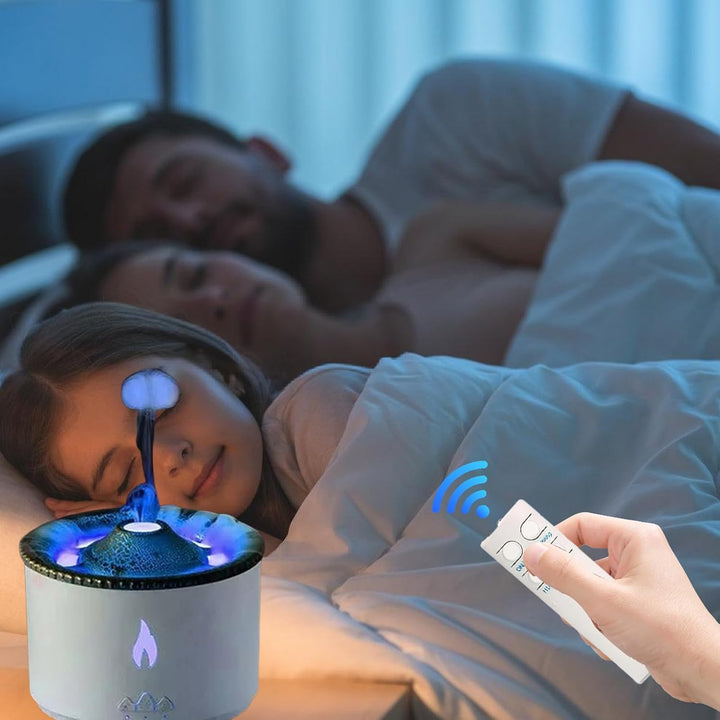 Vulkan-Luftbefeuchter Flammen Aroma Diffusor, 360ML Volcano-Diffuser Luftbefeuchter Schlafzimmer,Gro
