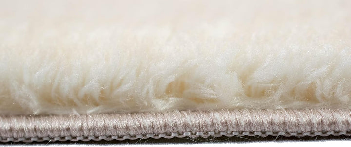 Badezimmer Teppich Set WASCHBAR | schön WARME Füsse durch Flauschiges Material | in beige, 50x60 cm