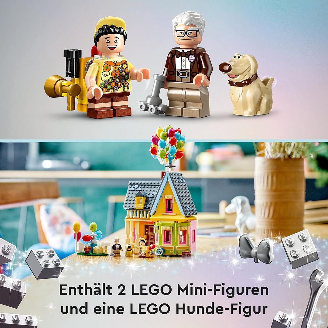 LEGO 43217 Disney and Pixar Carls Haus aus „Oben“, baubares Spielzeug mit Luftballons, Carl, Russell