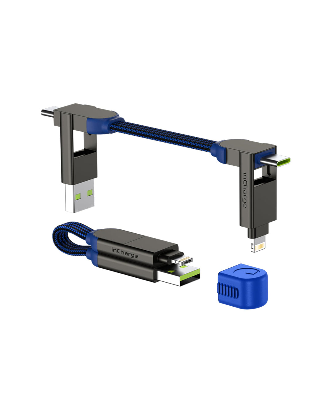 Rolling Square inCharge X - Schlüsselanhänger mit USB-C-Kabel, Universal-Smartphone-Kabel, Geschenk