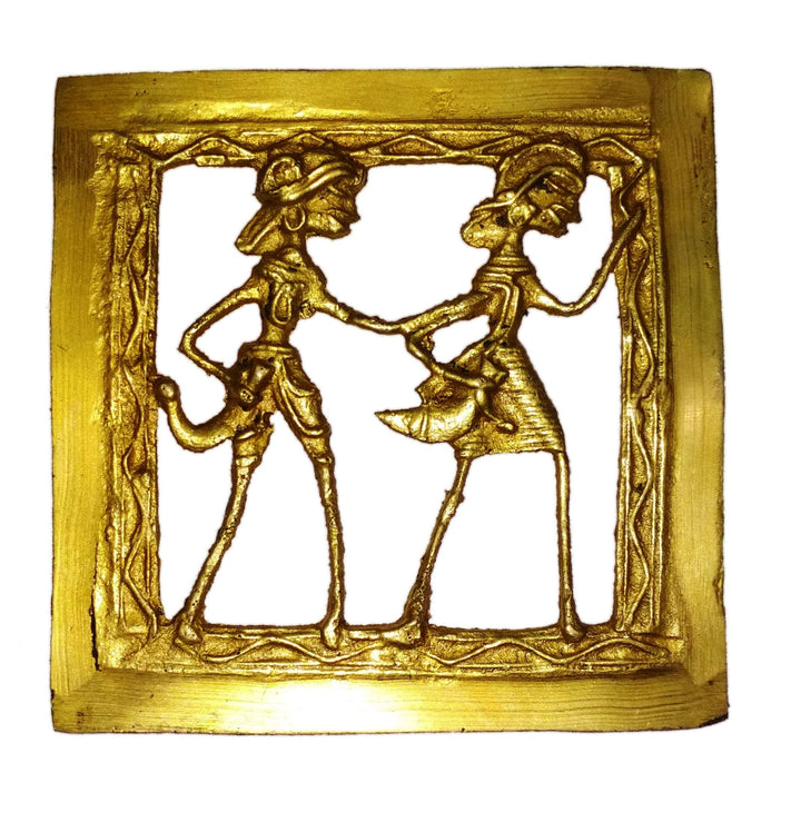 Purpledip 11435 Wandschild Life Partners, Messing, quadratisch, 10,2 cm
