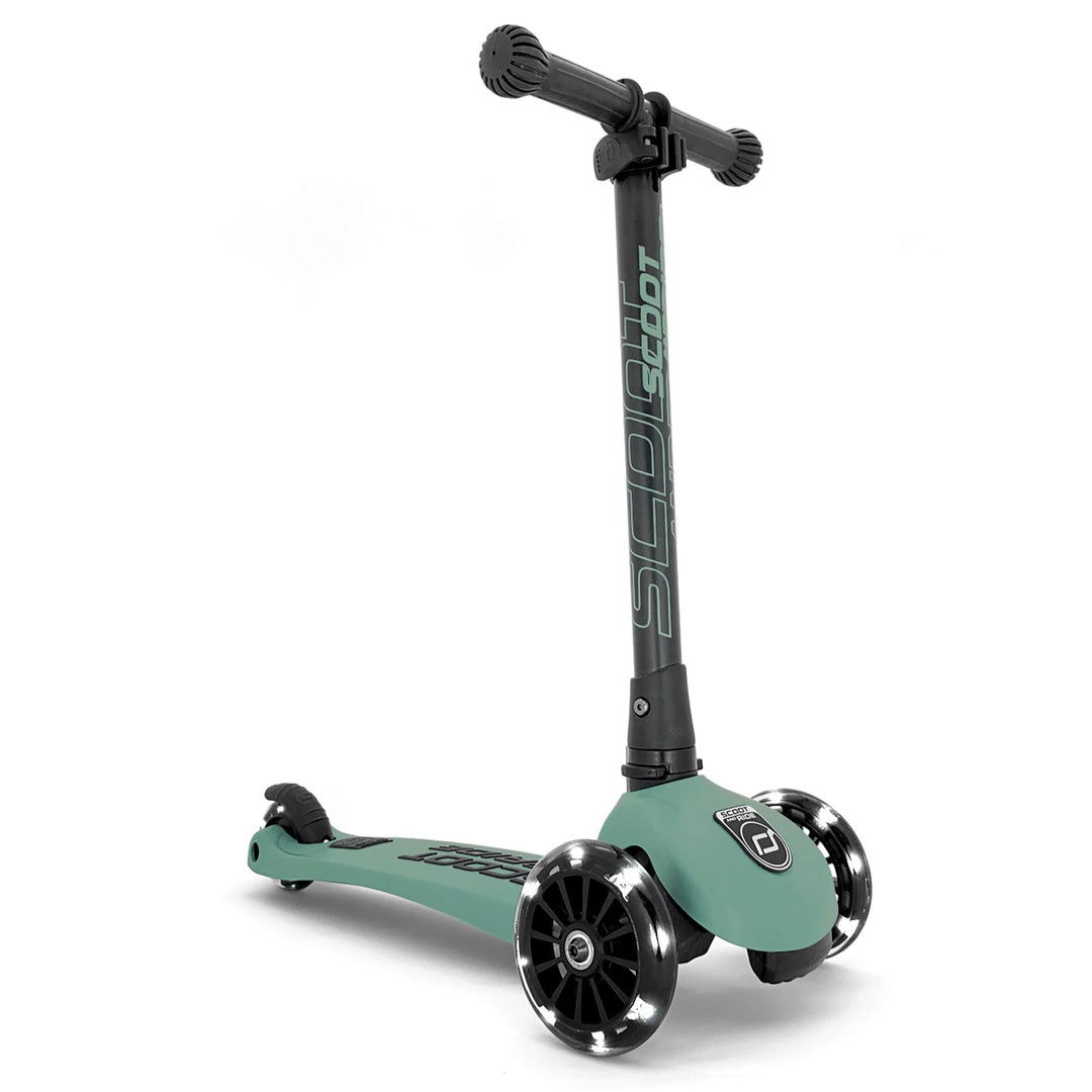Scoot & Ride Highwaykick 3 LED Scooter Roller Kunststoff/Metall Forest, Masse: ca. 55cm x 15cm x 24c