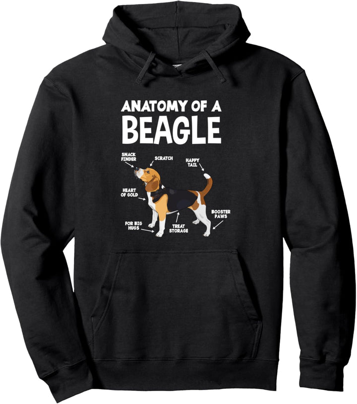 Anatomie eines Beagle Lustiger Beagle Pullover Hoodie