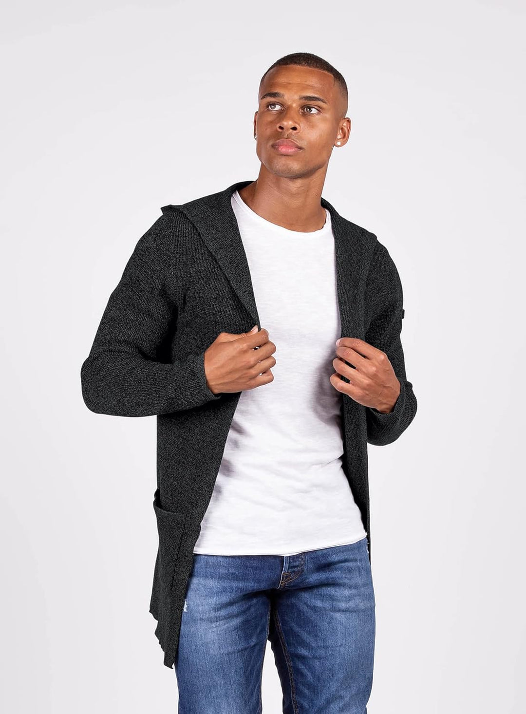 KEY LARGO Herren River Jacket Long Strickjacke, Anthra (1101)