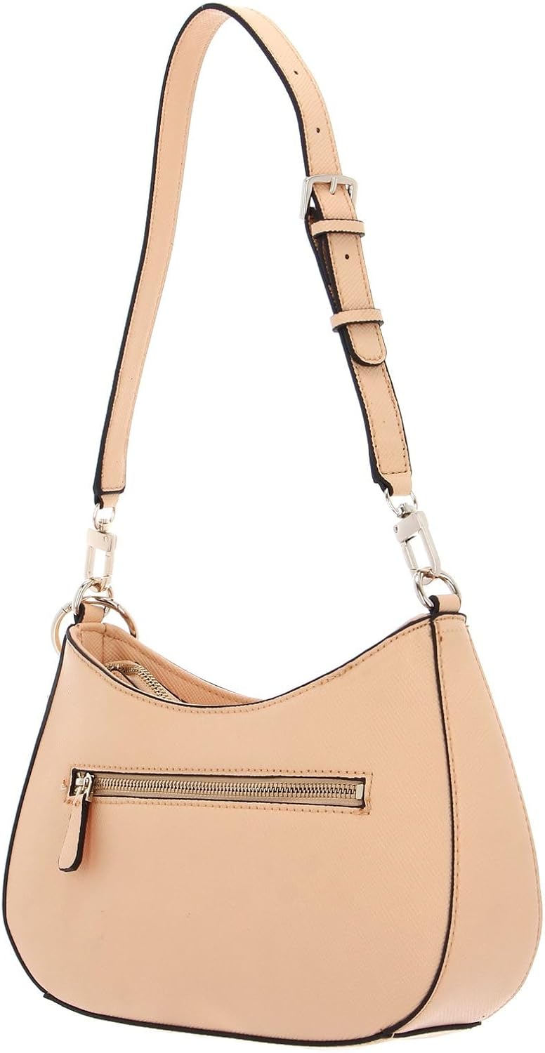Guess Noelle Top Zip Shoulder Bag apricot cream