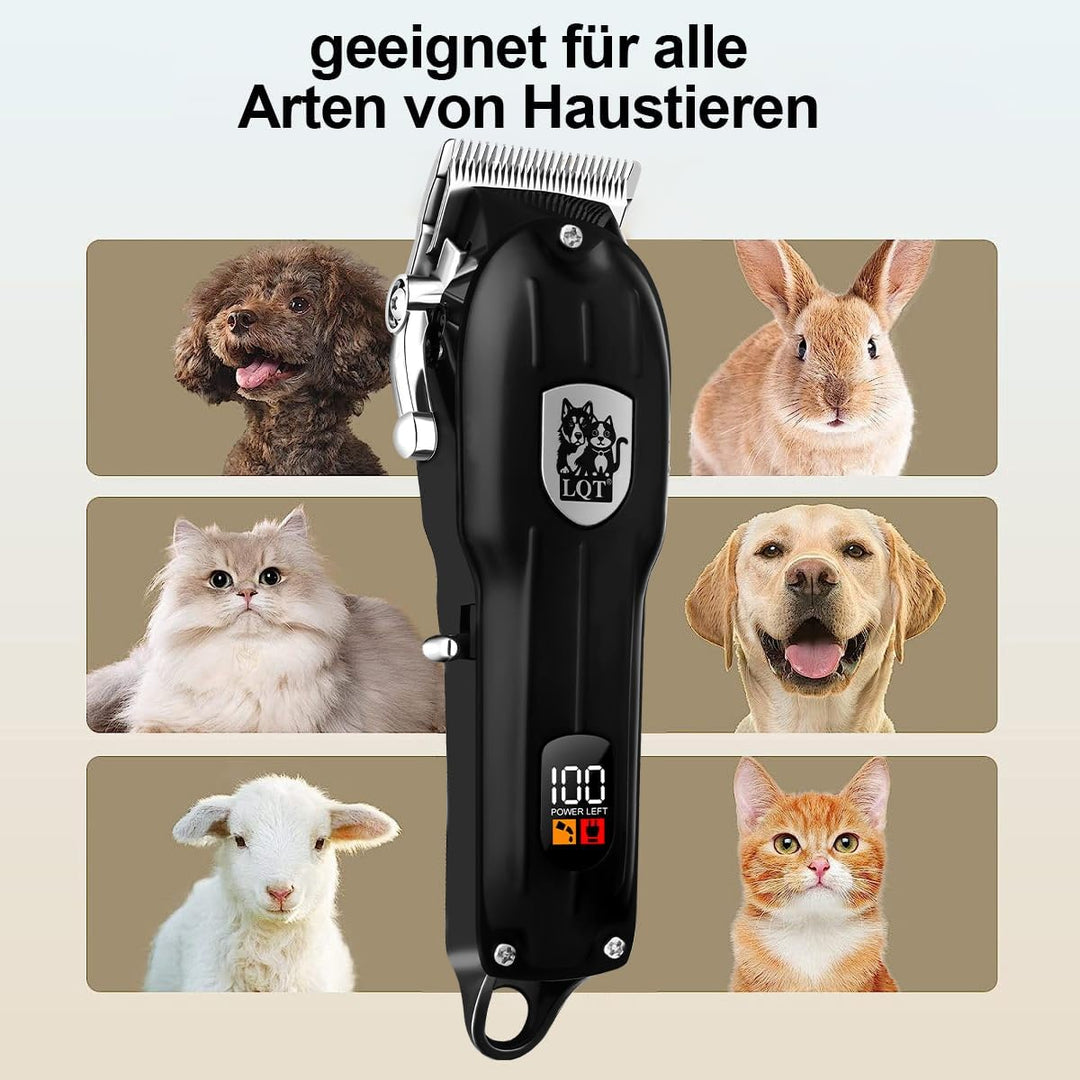 LQT Schermaschine Hund, Wiederaufladbare Kabellose Geräuscharme Hundeschermaschine, Geeignet für Kat