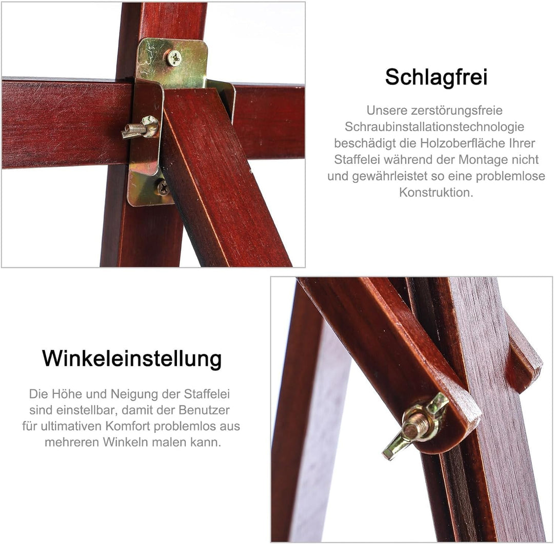 Staffelei aus Holz gross Atelierstaffelei verstellbare Standstaffelei Feldstaffelei Holzstaffelei Le