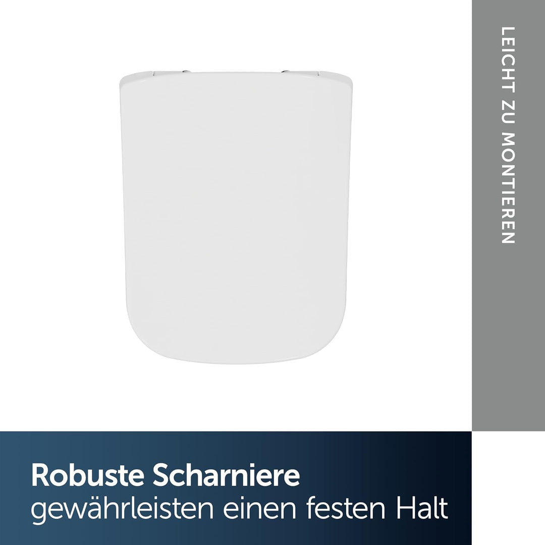 Ideal Standard J469701 WC-Sitz SIMPLYU Mia mit Softclosing aus Kunststoff, mit Deckel, Scharnnier au