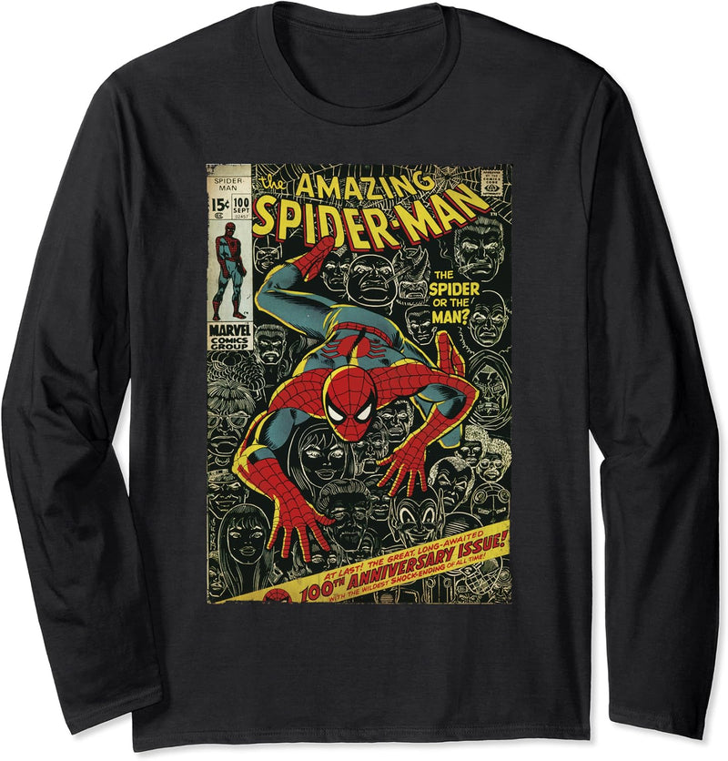 Marvel Spider-Man Comic Book Anniversary Langarmshirt