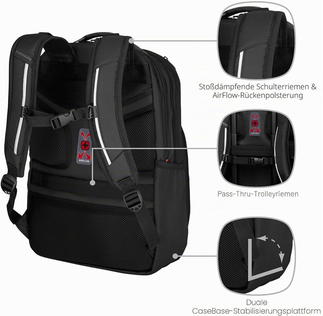 WENGER Cosmic Laptop-Tasche, Notebook, Tablet bis 10 Zoll, Organizer, Damen Herren, Büro Business-Re