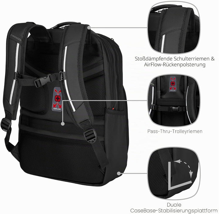 WENGER Cosmic Laptop-Tasche, Notebook, Tablet bis 10 Zoll, Organizer, Damen Herren, Büro Business-Re