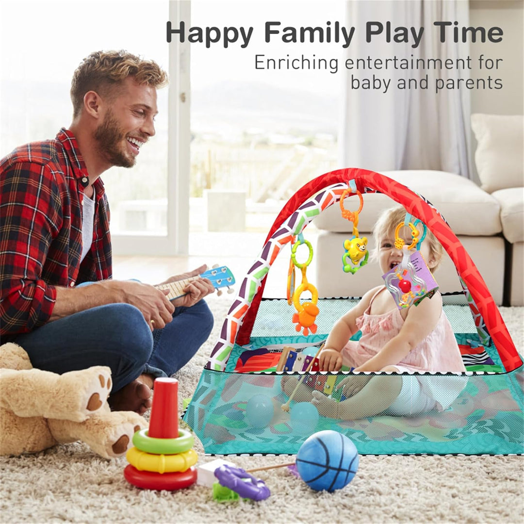 Homewell Babyspielmatte Mit 18 Ozeanbällen, Baby Play Mat Mit Abnehmbaren Spielzeugen, Spielebogen B