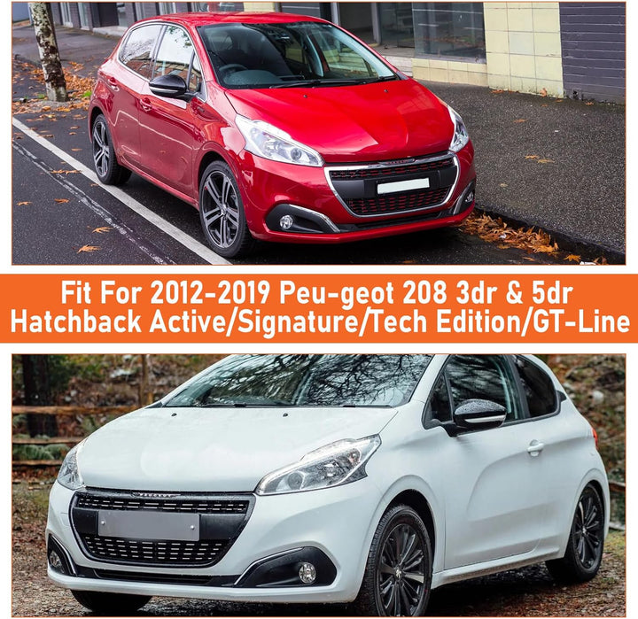 Autoabdeckung für Peugeot 208 2012-2019, 6 Schichten Outdoor Vollgarage mit Baumwolle gefüttert und