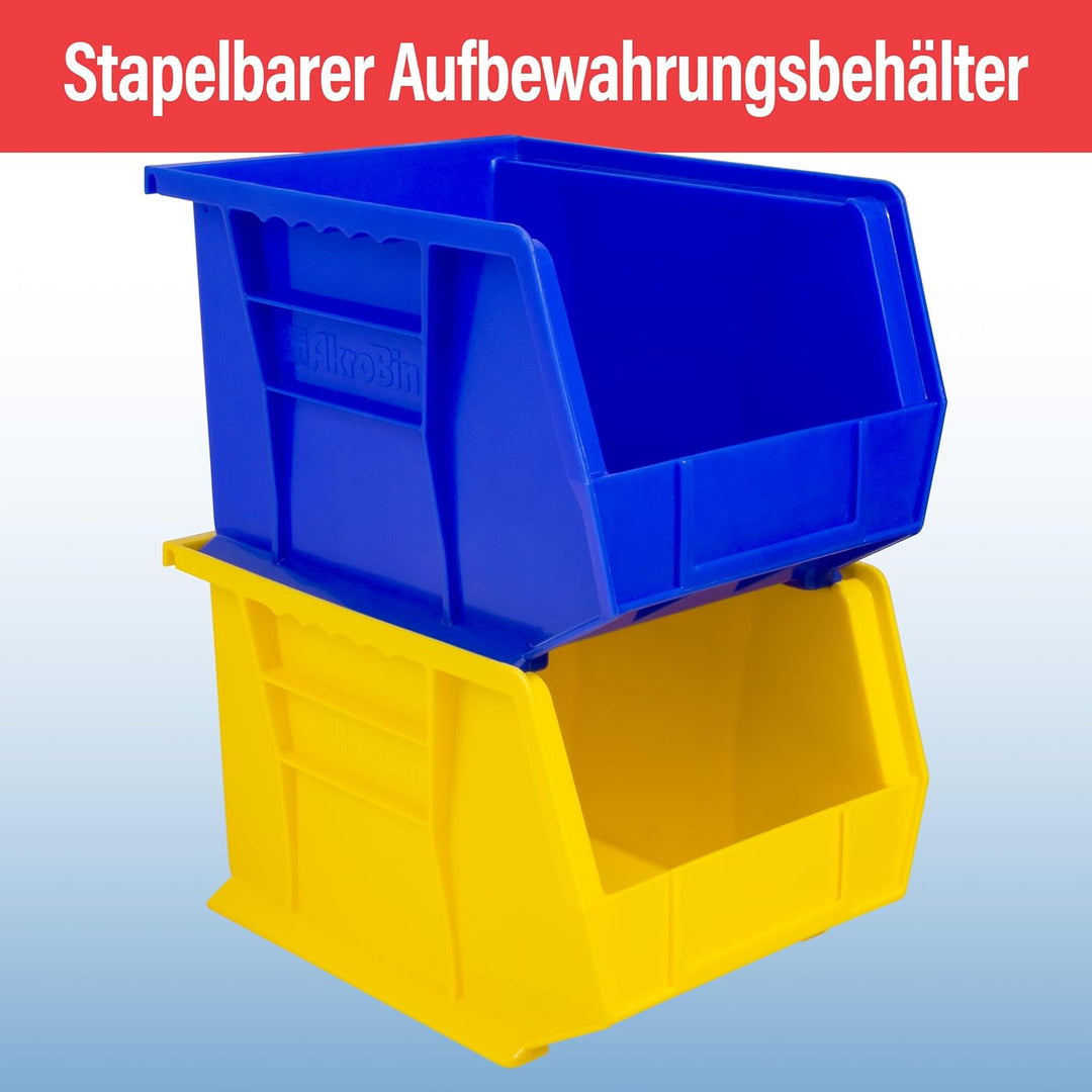 Akro-Mils 30235 Akro Abfalleimer, 27,9 x 27,9 x 12,7 cm, Kunststoff, stapelbar, beerenfarben, 6 Stüc
