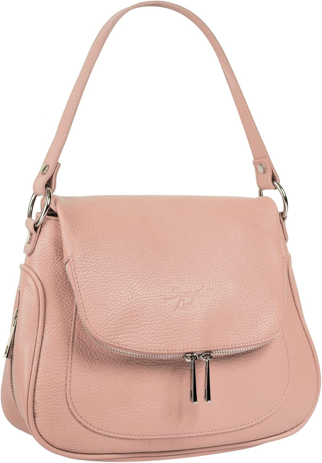Umhängetasche Echt Leder Damen 021680 Made in Italy | Business Crossbody | elegante Handtasche mit e