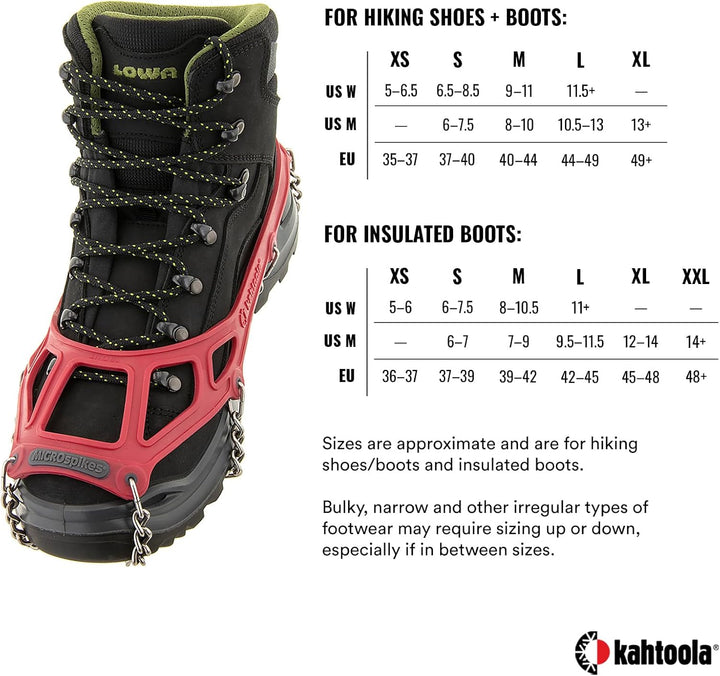 Kahtoola Microspikes Footwear Traction – 2015/16 Rot M, Rot M