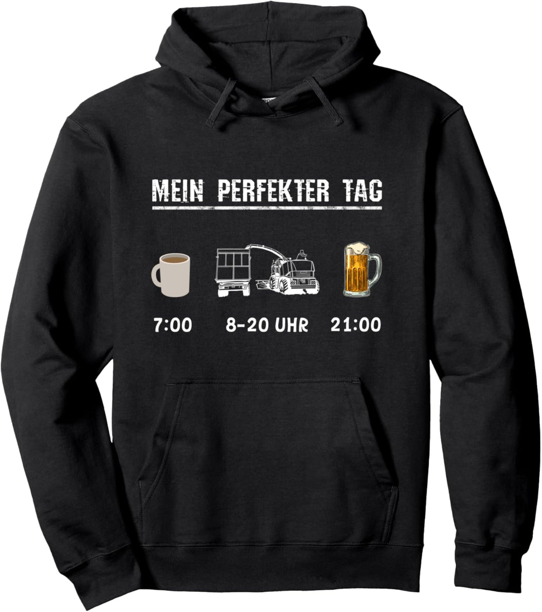 Mais dreschen und häckseln Spruch Ernte Maisfieber Bauer Pullover Hoodie