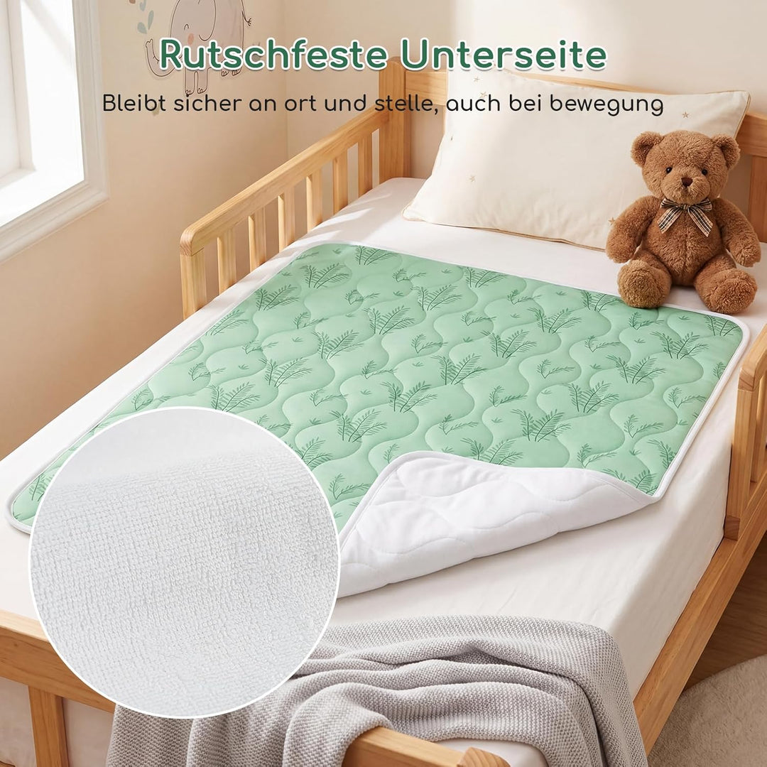 2er-Pack Bettunterlage Wasserdicht Kinder, Waschbar PIPI Unterlage Bett Kinder, Betteinlage Inkontin