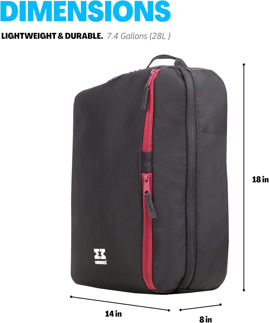 MiniMeis Backpack - der Rucksack passend zur G4 Kinder Schultertrage 28 Liter Weinrot, 28 Liter Wein