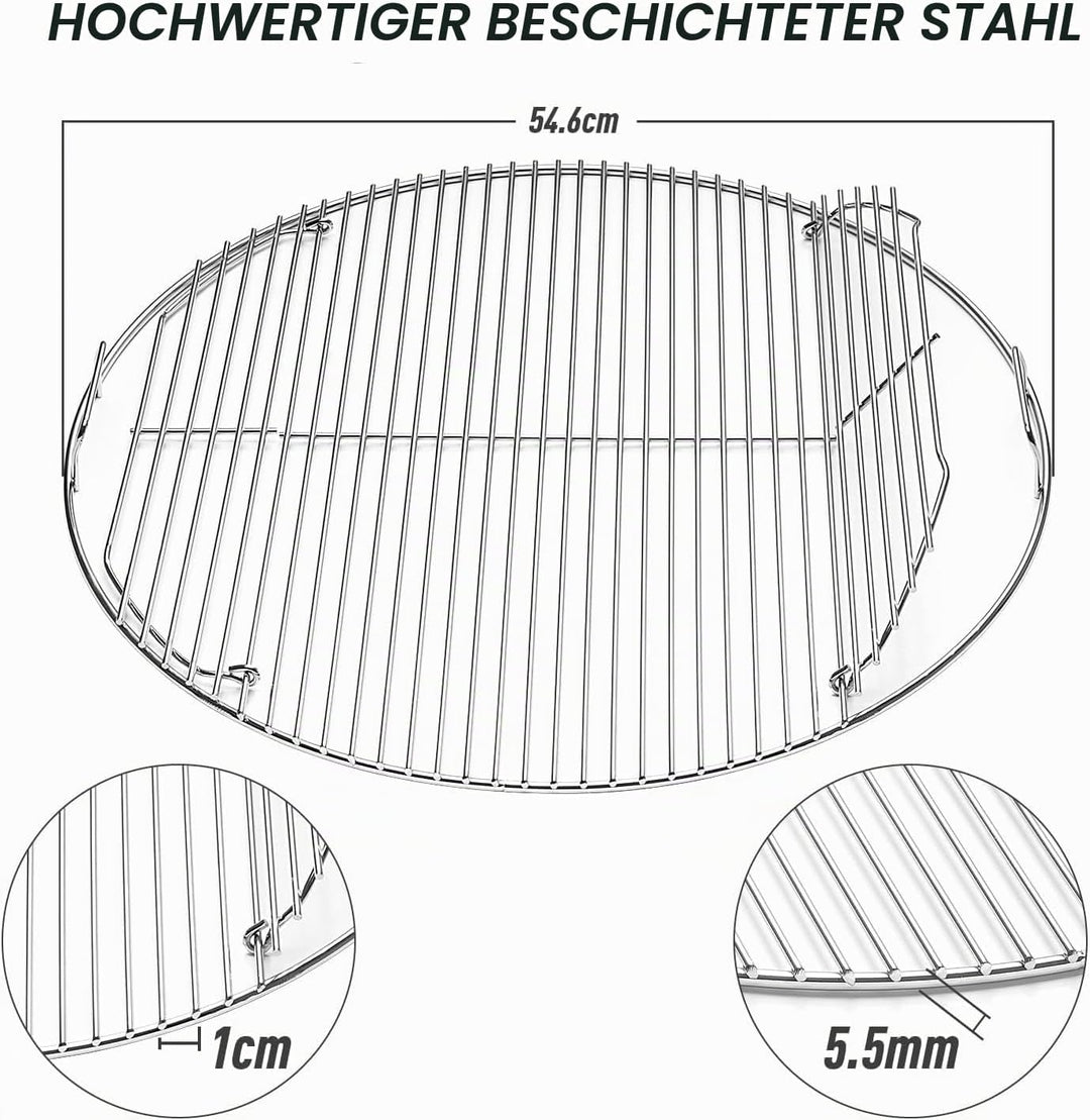54.6cm Rund Grillrost für Weber 57CM Holzkohlegrills, Grillrost Ersatzteil für Weber One-Touch Perfo