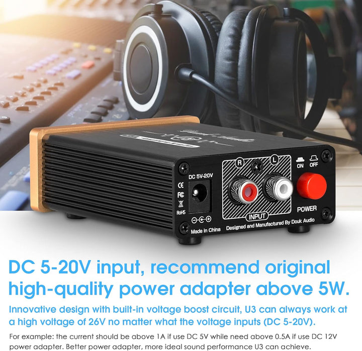 Douk Audio U3 Mini Class A Kopfhörerverstärker Stereo Headphone Amplifier