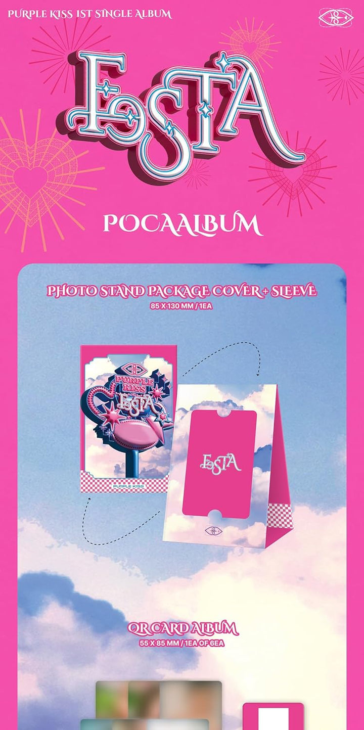 PURPLE KISS FEST 1st Single Album Contents+Photocard+Tracking Sealed (Main Version), Main Version