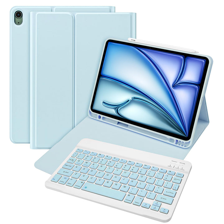 Bettdow Tastatur Hülle für iPad Air 6.Gen M2 2024 11"/ iPad Air 5.Gen 2022/Air 4.Gen 2020, Deutsch Q