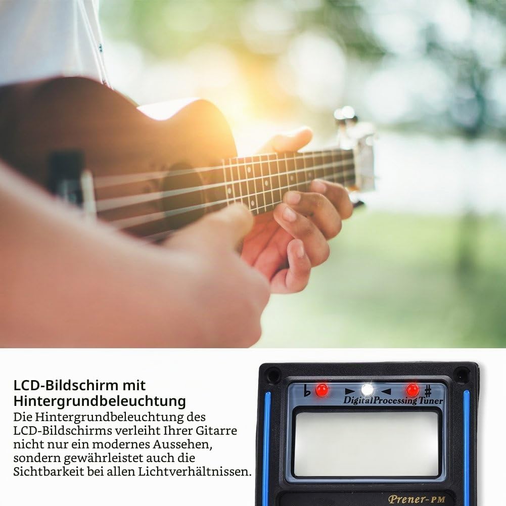 5 Band Tonabnehmer, EQ Equalizer Piezo Digital Tuner Tonabnehmer für Akustikgitarre