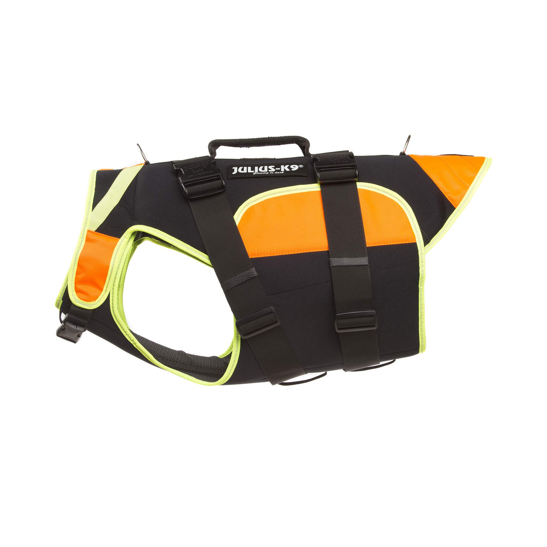 Julius-K9, IDC Multifunktionale Hundeweste 3in1, Grösse: XL, Schwarz und UV Orange XL Schwarz und Ne