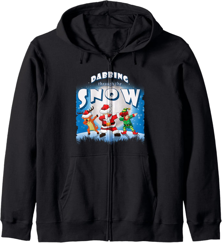 Tupfen Santa Claus Elf Rentier Christmas Squad Pyjama Boys Kapuzenjacke