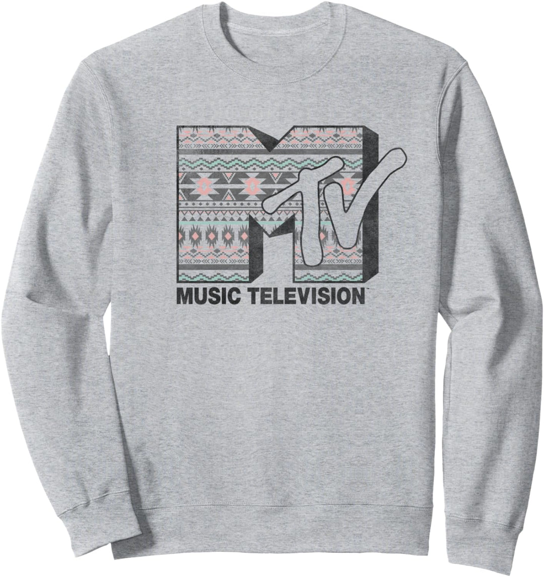 Mtv Retro Pattern Fill Sweatshirt