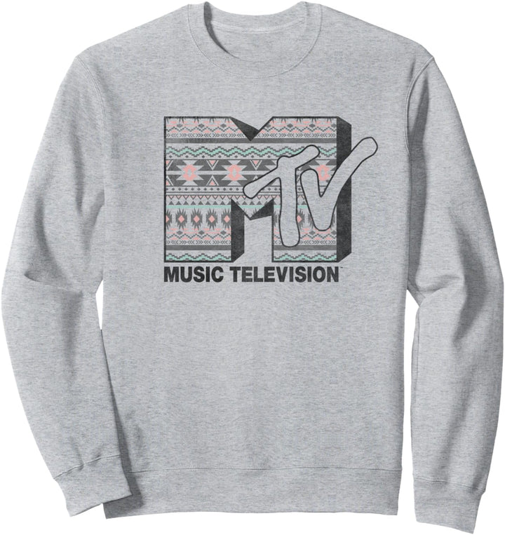 Mtv Retro Pattern Fill Sweatshirt
