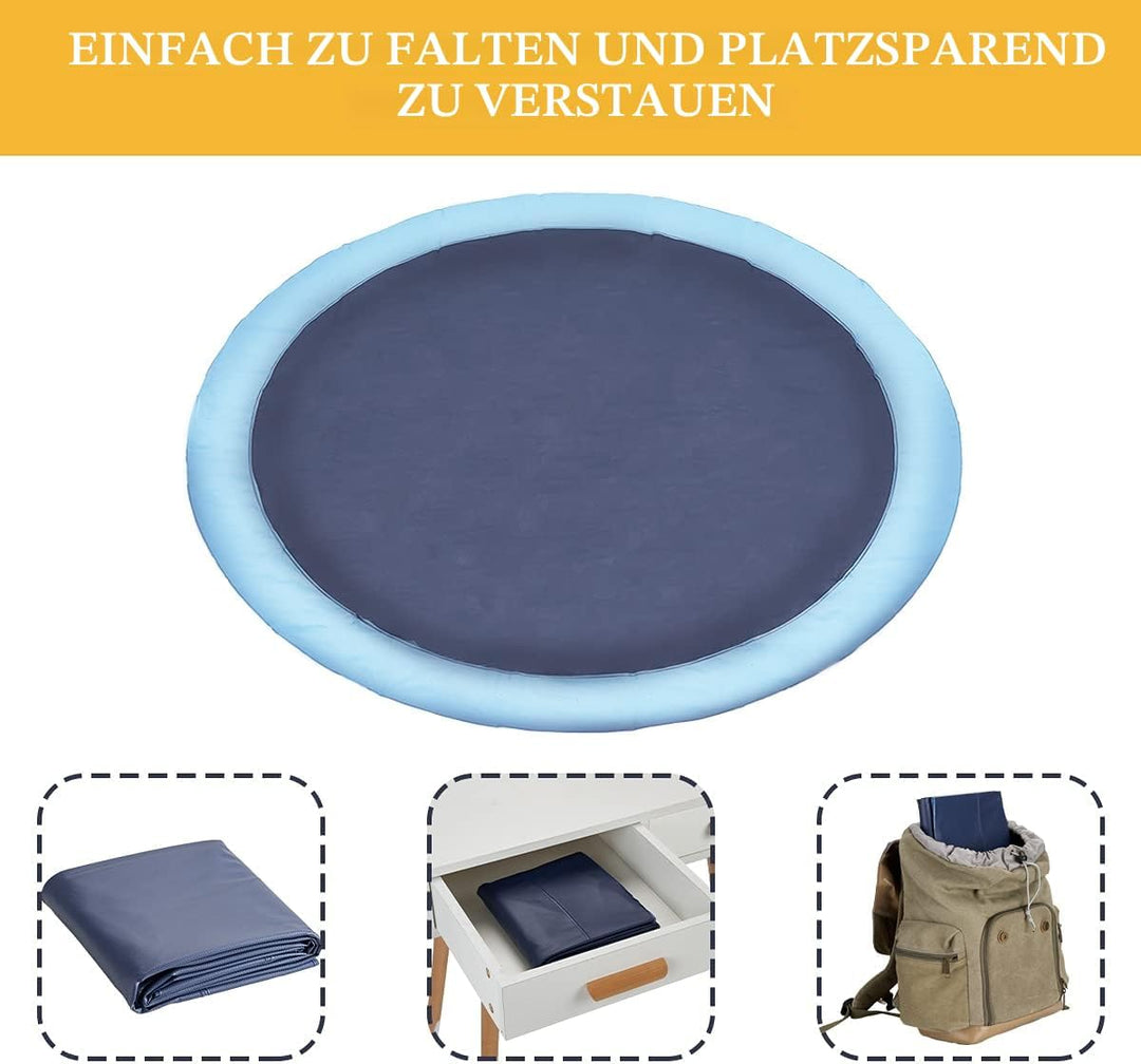 Auptiz Sprinkler Spielmatte, Sommerspielzeug-Spielmatte im Freien, Splash Sprinkler Pad, Umweltschut