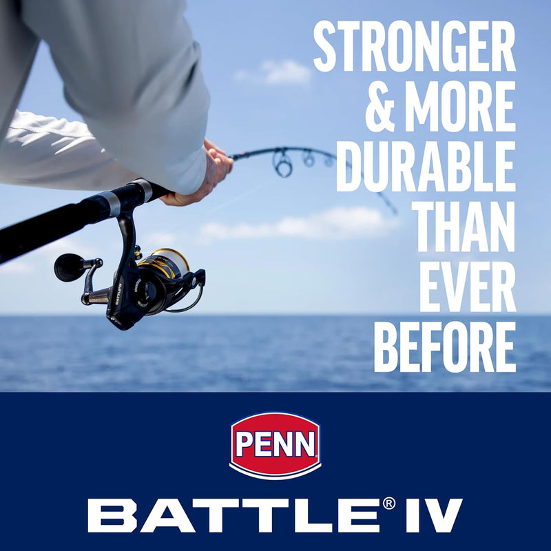 PENN Battle III Spinnrolle - Robuste Salzwasser-Spinnrolle zum Köderangeln - Barsch, Seelachs, Dorsc