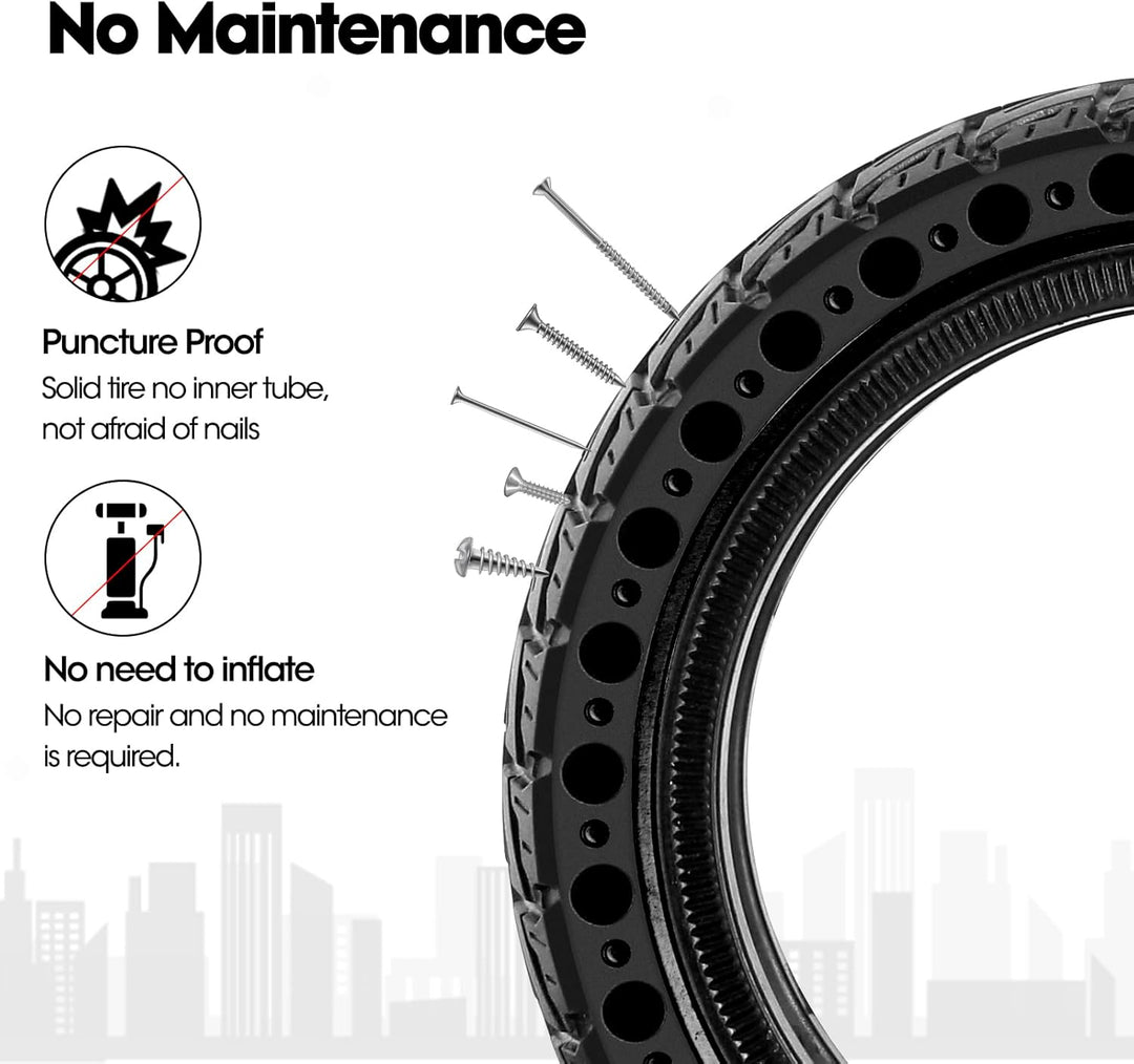 E Scooter Vollgummireifen, 8,5 Zoll Ersatzreifen Solid Reifen mit 3 Montagewerkzeug, 8 1/2 x2 Vollgu