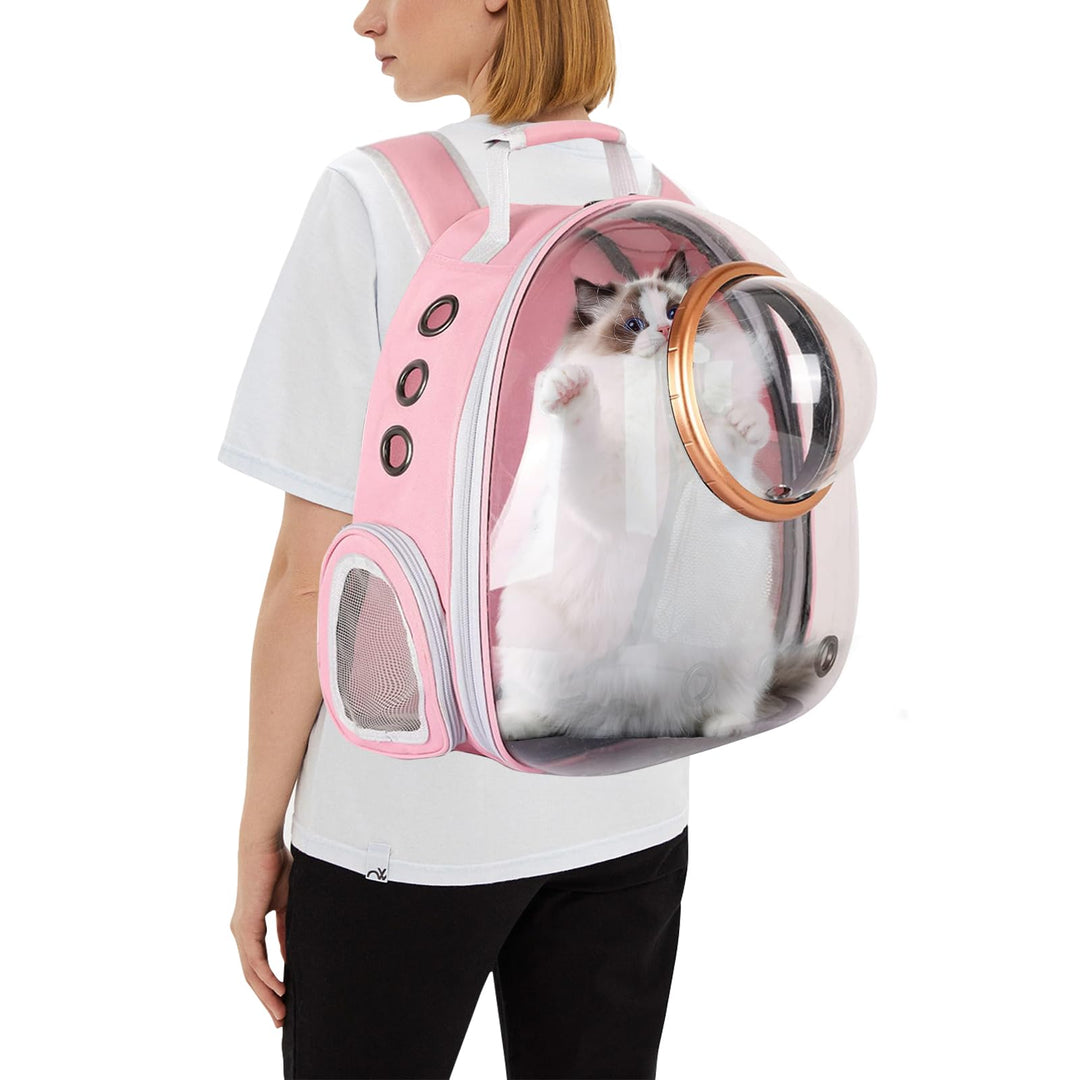 PETCUTE Haustier Rucksack Raumkapsel,Atmungsaktive Wärme Proof,Katzen Rucksack Träger mit Sicherheit