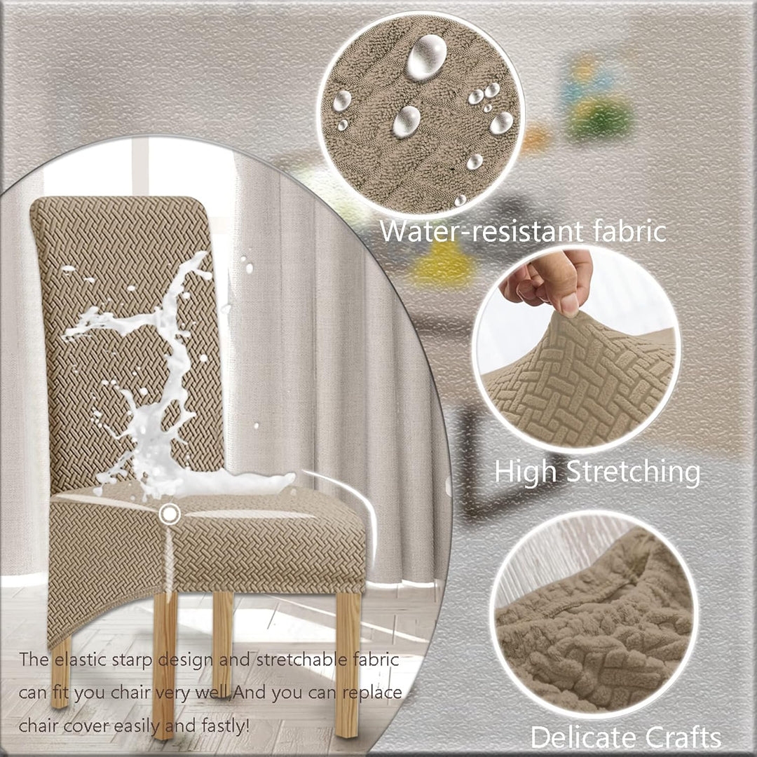 KELUINA XL Stuhlhussen,Universal Stretch Stuhlhussen 2er 4er 6er Set Stuhlbezug für Stuhl Esszimmer(