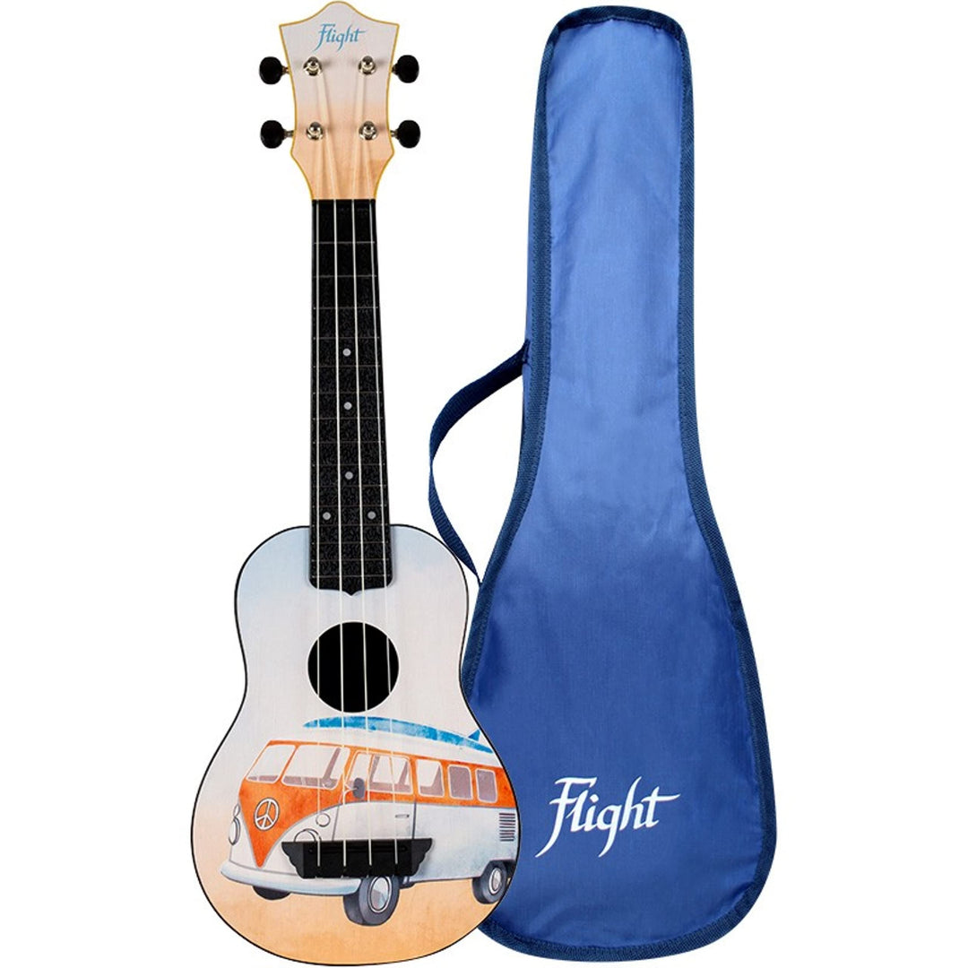 Flight Ukeleles TUS25 Bus Travel Sopran-Ukulele, Einheitsgrösse, mehrfarbig