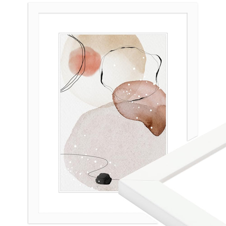 WANDStyle Bilderrahmen Modern 30x60cm I Farbe: Weiss I Fotorahmen I klassischer weisser Bilderrahmen
