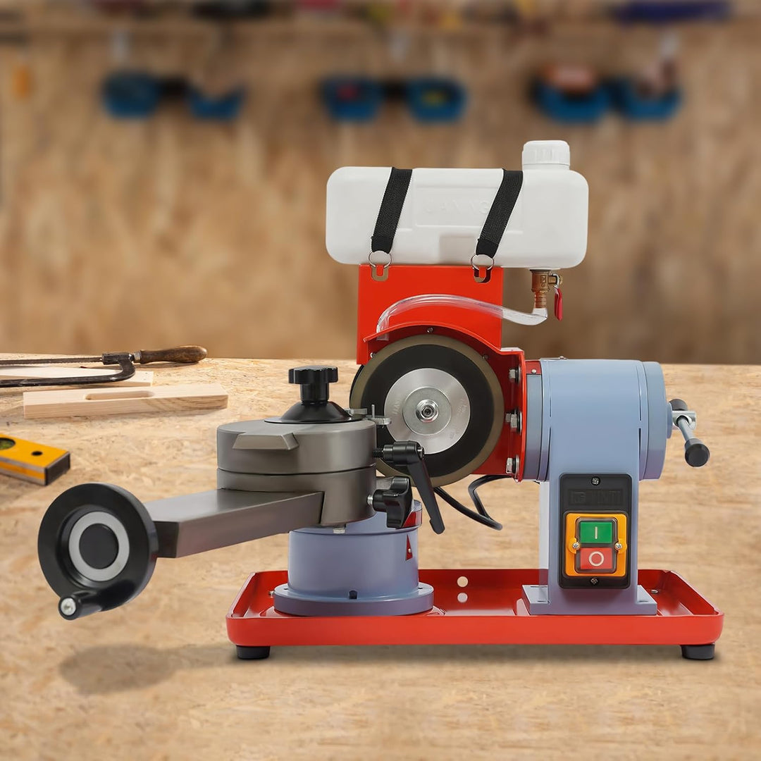 250W Schärfmaschine, 2800 RPM Sägeblatt Kreissägeblatt Einstellbarer Schärfgerät für Schleifen Legie