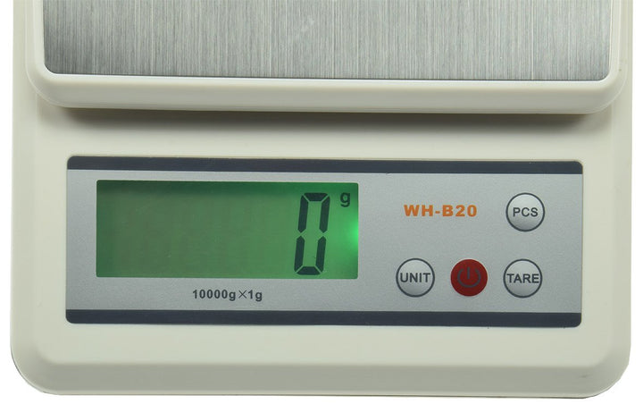 Präzisionswaage Küchenwaage mit Zählfunktion 0-10kg ±1g Edelstahl beleuchtetes Display für z.B. Klei