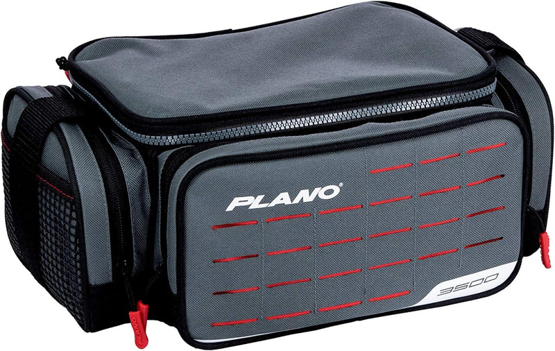 Plano Weekend Serie 3500 Softsider-Tackle-Tasche, Grauer Stoff, enthält 2 3500 Stowaway Storage Boxe