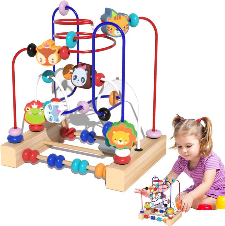 Hölzerne Perle Labyrinth Spielzeug Für Kleinkinder, Perle Spielzeug Bunte Achterbahn Vorschule Lerns