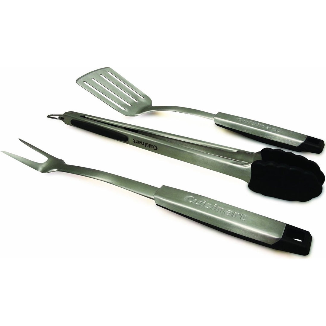 Cuisinart CGS-333 Profi-Grillwerkzeug-Set (3-teilig), Schwarz und Edelstahl
