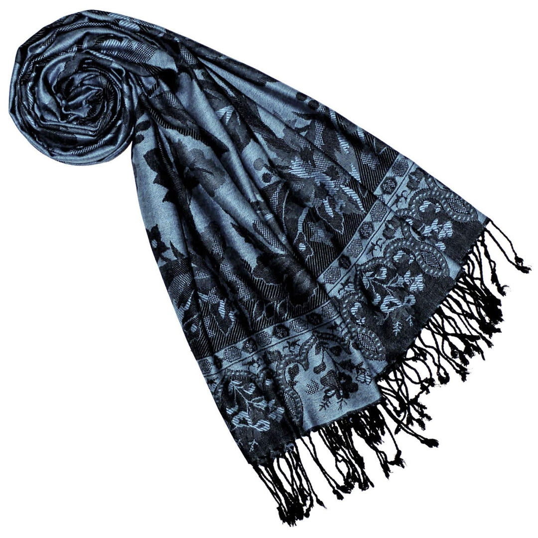 Lorenzo Cana Marken Pashmina Damenschal Naturfaser Floral Blumen Stola Schaltuch Tuch Stola 70 cm x